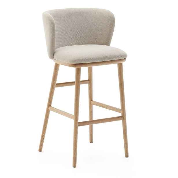Béžová barová židle (výška sedáku 75,5 cm) Ciselia – Kave Home