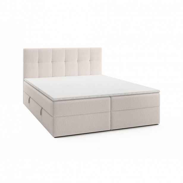 Fedve BOXSPRINGOVÁ POSTEL ORENO ROYAL 160x200 cm, Bílá
