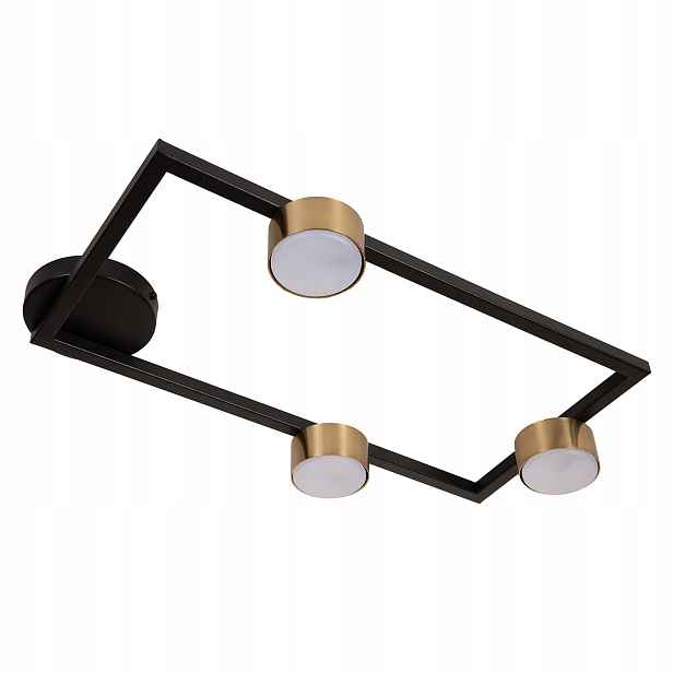 Moderní stropní svítidlo černo-zlatá Sigma Lighting Frame 3x12W