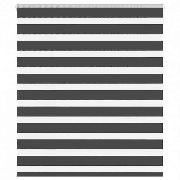 vidaXL Zebra roleta černá 135x150 cm šířka látky 130,9 cm polyester