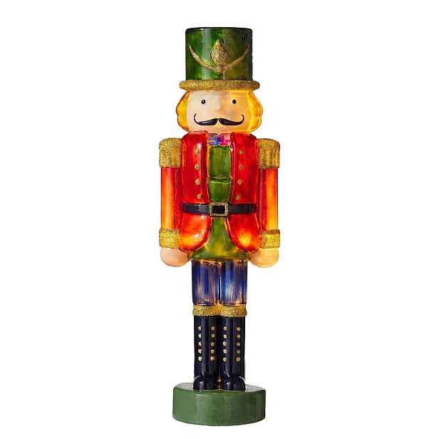 X-MAS LED Louskáček skleněný 30 cm - červená
