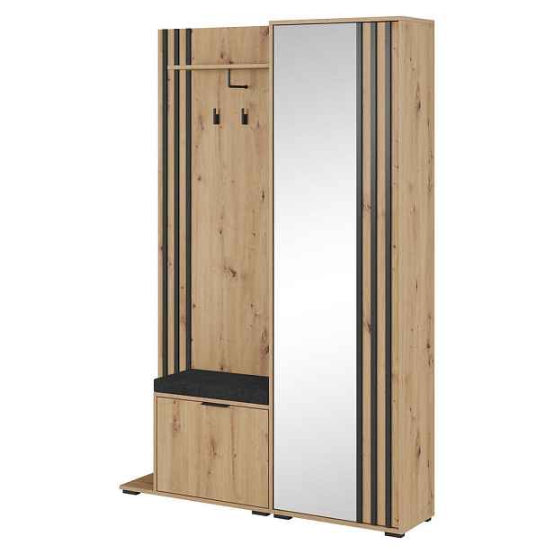 MASSENO MODERNÍ PŘEDSÍŇOVÁ SESTAVA NELIANA, 131/192/40 cm, dub Artisan