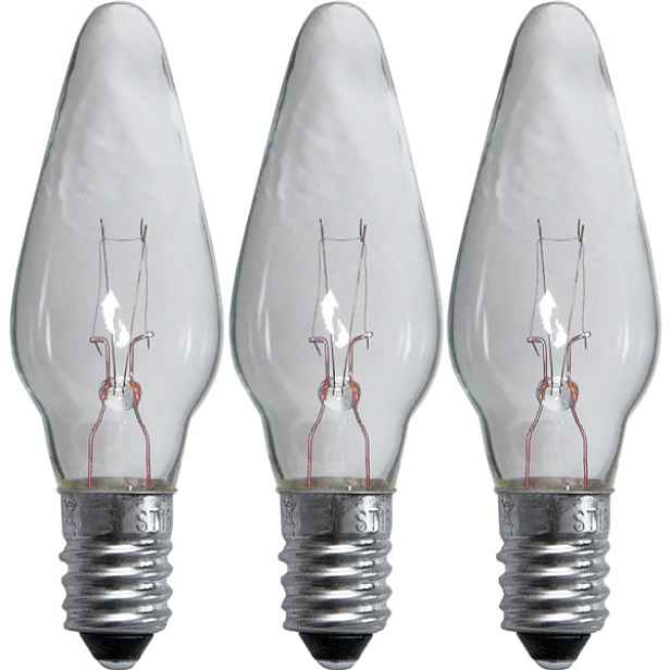 Sada 3 ks náhradní žárovky E10 55V Star Trading Spare Bulb - průhledná