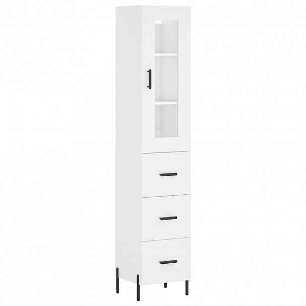 vidaXL Skříň highboard bílá 34,5 x 34 x 180 cm kompozitní dřevo