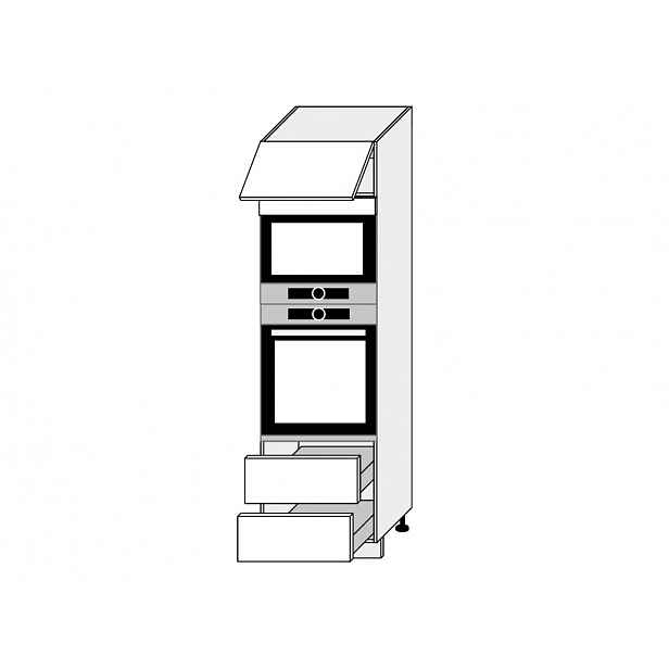 FOLLY, skříňka pro vestavbu D14RU/2M-284, dust grey/lava