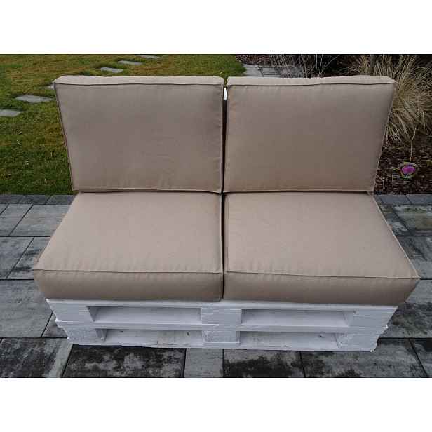 Polštáře na Jednu Euro-paletu sada 4 kusů 60 x 60 cappuccino