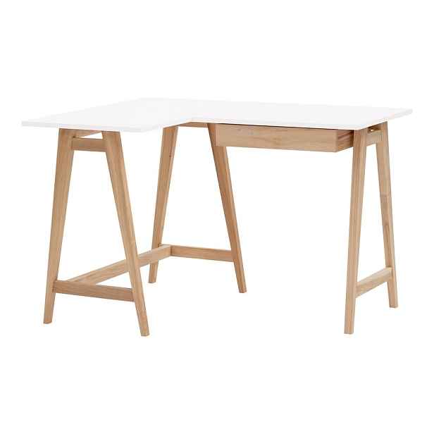 Pracovní stůl s bílou deskou 85x115 cm Luka – Ragaba