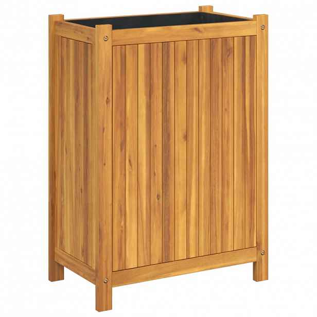 vidaXL Zahradní truhlík s vložkou 54x31x75 cm masivní akáciové dřevo