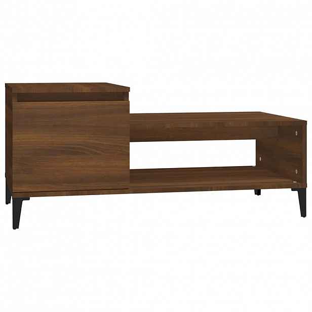 vidaXL Konferenční stolek hnědý dub 100x50x45 cm kompozitní dřevo