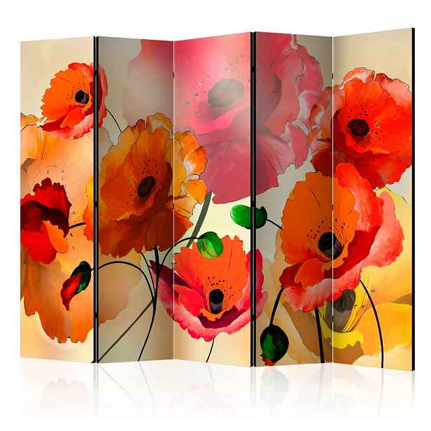 Paraván Velvet Poppies Dekorhome