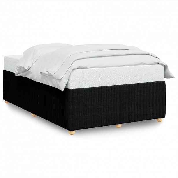 vidaXL Rám postele bez matrací černá 120x190 cm textil