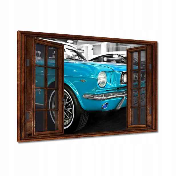 Obrazy 90x60 Tyrkysový Ford Mustang