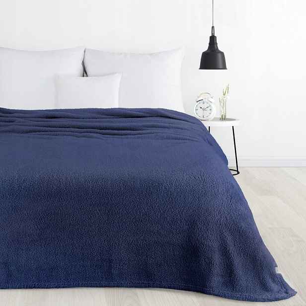 Deka Lori 200x220 Design91 tmavě modrá, měkká a nadýchaná