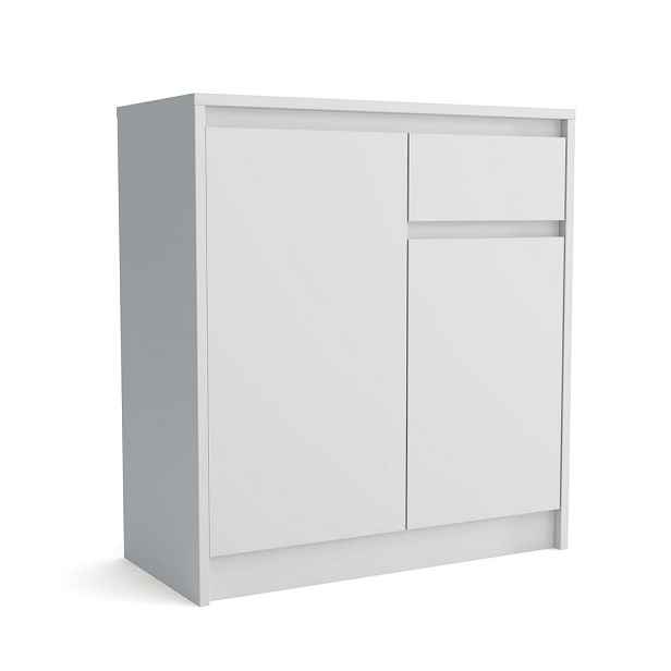 MASSENO KOMODA ASTORRE, 75/82/35 cm s 1 zásuvkou a 2 dvířky, bílá