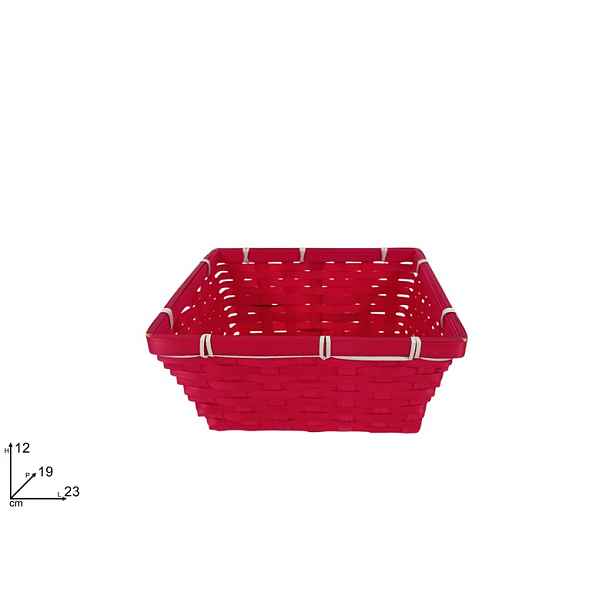 PROHOME - Košík 23x19x12cm červený