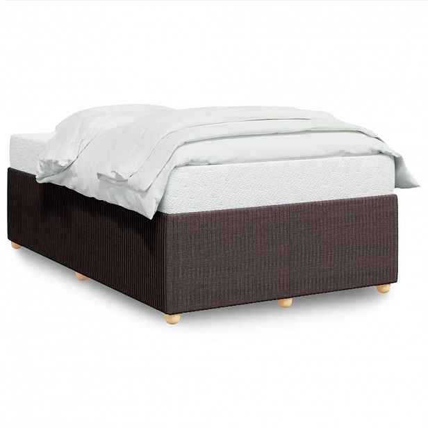 vidaXL Rám postele bez matrací tmavě šedá 120x190 cm textil