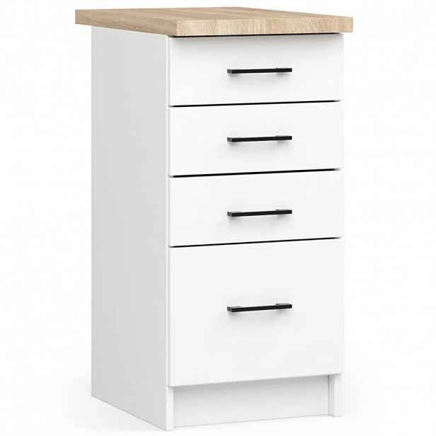 Kuchyňská skříňka se šuplíky 40 cm VERMINA - bílá