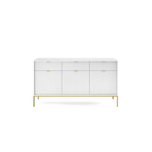 Piaski Komoda Nova 154 cm bílá/zlatá