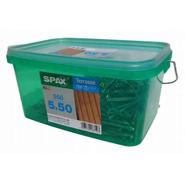 Terasové vruty Spax-d 5x50 A2 550 ks
