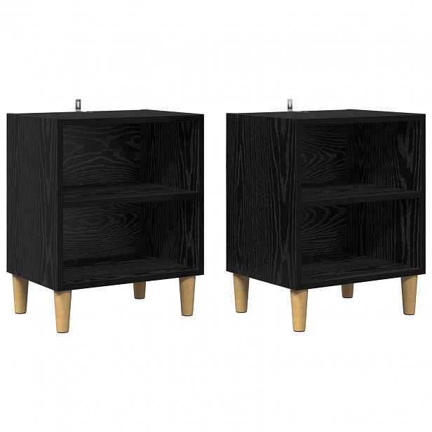 vidaXL Zásuvka pod postel 2 ks Černý dub 40 x 30 x 50 cm