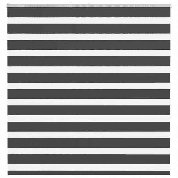 vidaXL Zebra roleta černá 145x150 cm šířka látky 140,9 cm polyester