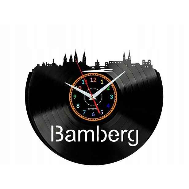 Bamberg Dárek Originální dekorace do domu Hodiny z vinylové desky