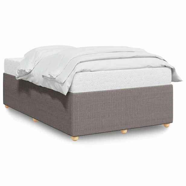 vidaXL Rám postele bez matrací taupe 120x190 cm textil