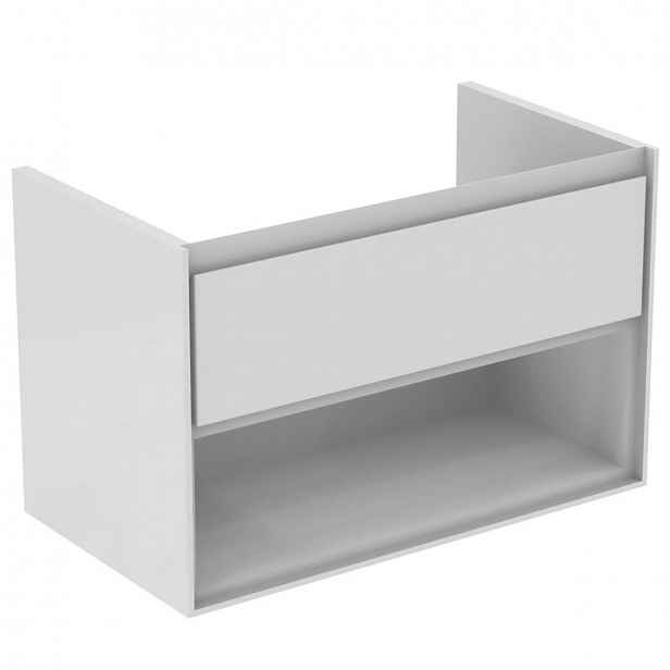 Koupelnová skříňka pod umyvadlo Ideal Standard Connect Air 80x44x51,7 cm bílá lesk/světle šedá mat E0827KN