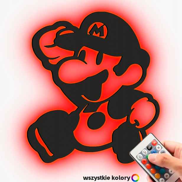 Mario Dřevěný obraz Noční Lampa Led