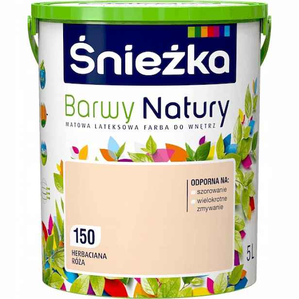 Barva na stěny Barvy přírody 5 l 150 Čajová růže