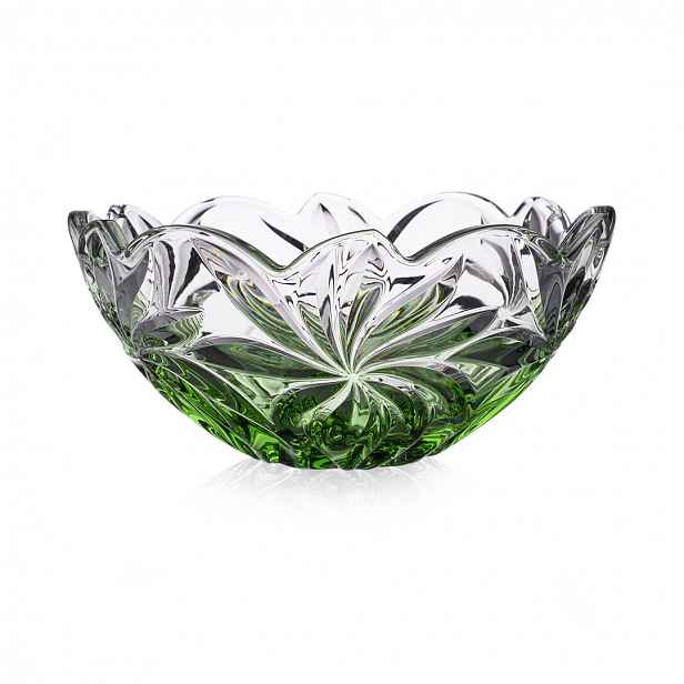 Bohemia Flora Zelená Gradientová Mísa 280 MM