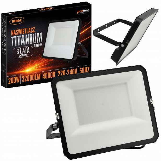 Led Osvětlovač 200W 2000W Venkovní Halogen IP65 4000K 32000lm Lampa
