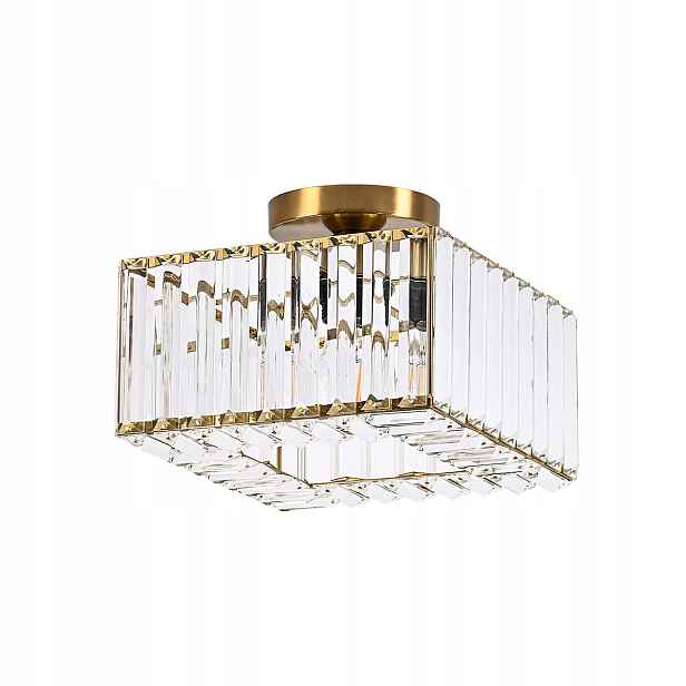 Light Prestige Vetro stropní svítidlo čtverec skleněný glamour zlatý 1xE27