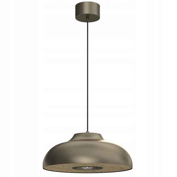 Luminex Lampa Bilbao Zlatá Kovová Stínidlo 1xE27 15W Závěsná IP20