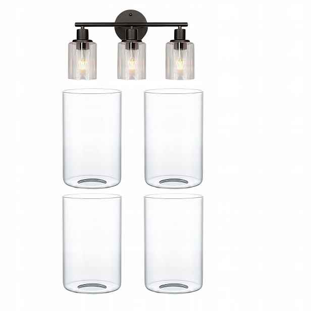 stínidlo na lampu Sklo Průhledné E27 Sada 4 Kusů Loft