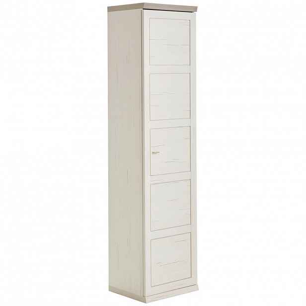Hom`in SKŘÍŇ NA ŠANONY, šedá, bílá, 50,6/209,2/43 cm