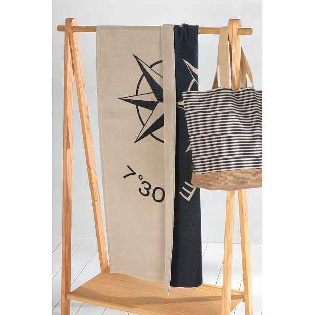 Plážový ručník Beach 80x180 pískový froté 430 g/m2 100% bavlna Cawoe
