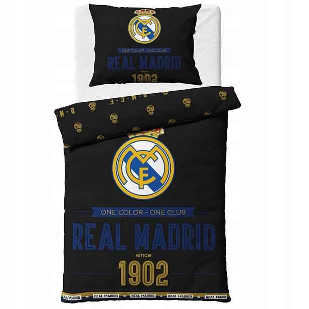 Real Madrid povlečení 140x200 černé pro královského fotbalistu