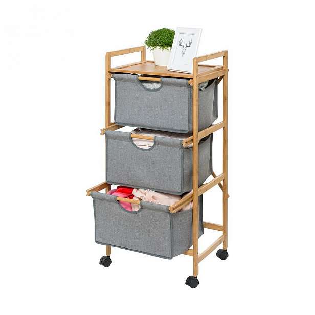 Stojan se 3 zásuvkami s bambusovým rámem Wenko Bamboo