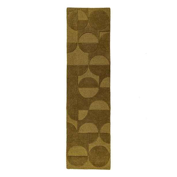 Tmavě zelený ručně tkaný vlněný běhoun 60x230 cm Gigi – Flair Rugs