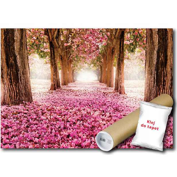 Vinylová Fototapeta Květiny Aleja Stromy 152x104