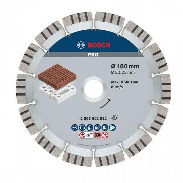 Bosch - Diamantový řezný kotouč 180x22,23 mm 2608602682