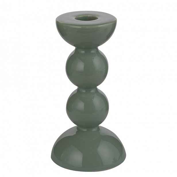 Butlers SUPER NATURAL Svícen 14 cm - tm. zelená