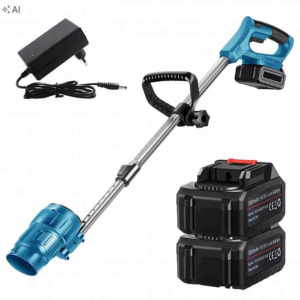 Foukač zahradní fukar na listí a sníh, skládací, 21V, 2x 3000mAh