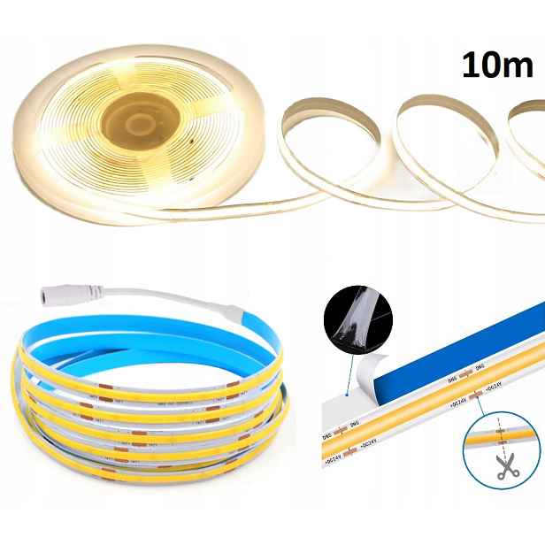 Led pásek Neon Cob 24V role 10 m 320/m 4000K Neutrální Bílá 11Wm 8MM