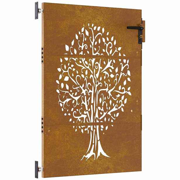 vidaXL Zahradní brána 85 x 125 cm Práškově lakovaná ocel Zamykatelné