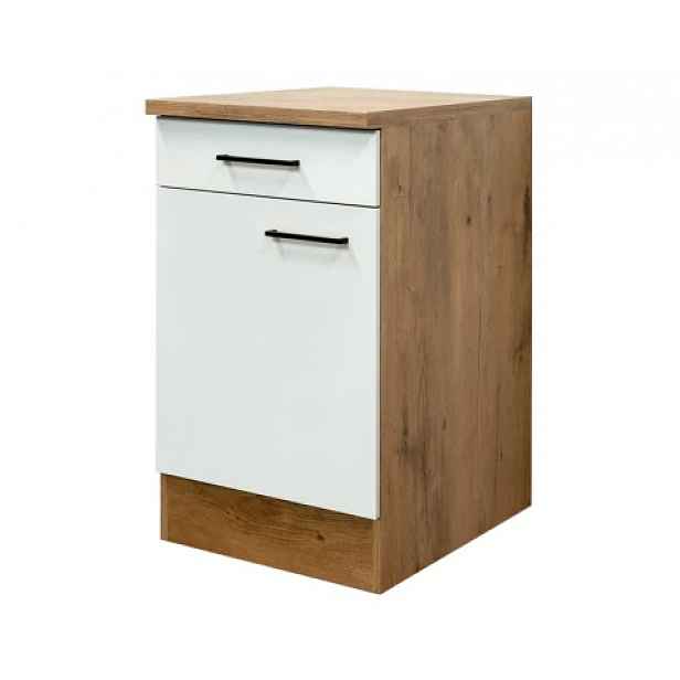 Dolní kuchyňská skříňka Avila US50, dub lancelot/krémová, šířka 50 cm