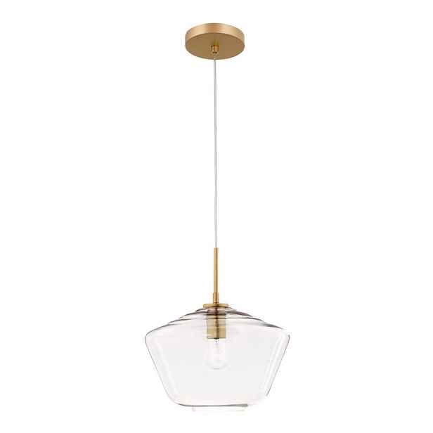 Skleněné závěsné svítidlo ve zlaté barvě se skleněným stínidlem ø 30 cm Prisma – Nova Luce