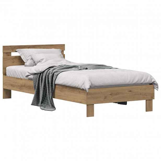vidaXL Rám postele Artisanový dub 75 x 190 cm Kompozitní dřevo