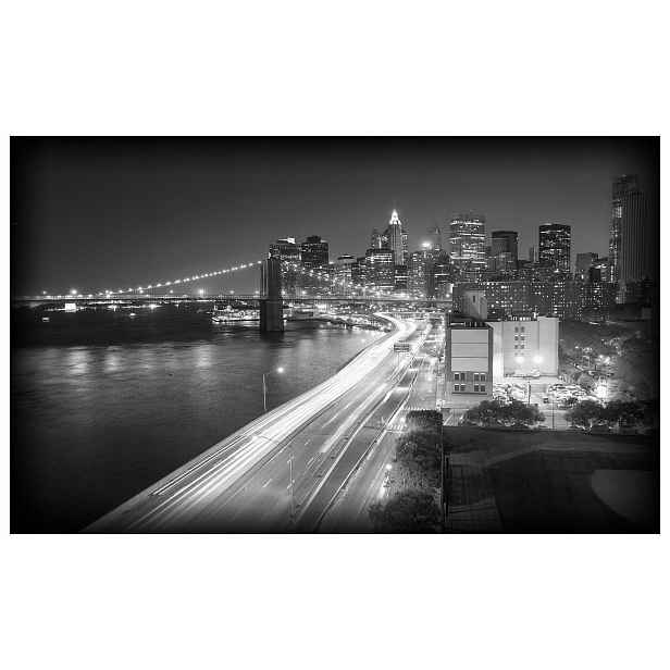 Fototapeta Brooklynský most v noci New York městská krajina 200x140 lepidlo